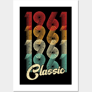 Classic 1961 Vintage 59th Birthday Gift Men Women T-Shirt Posters and Art